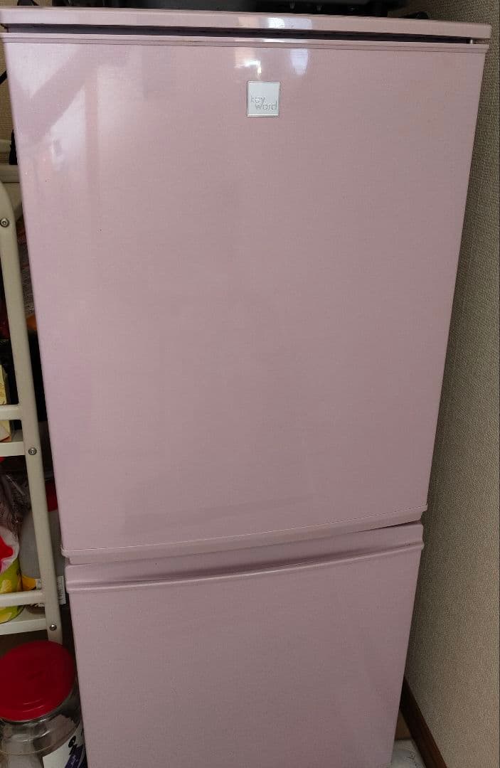 ピンク 2ドア冷蔵庫