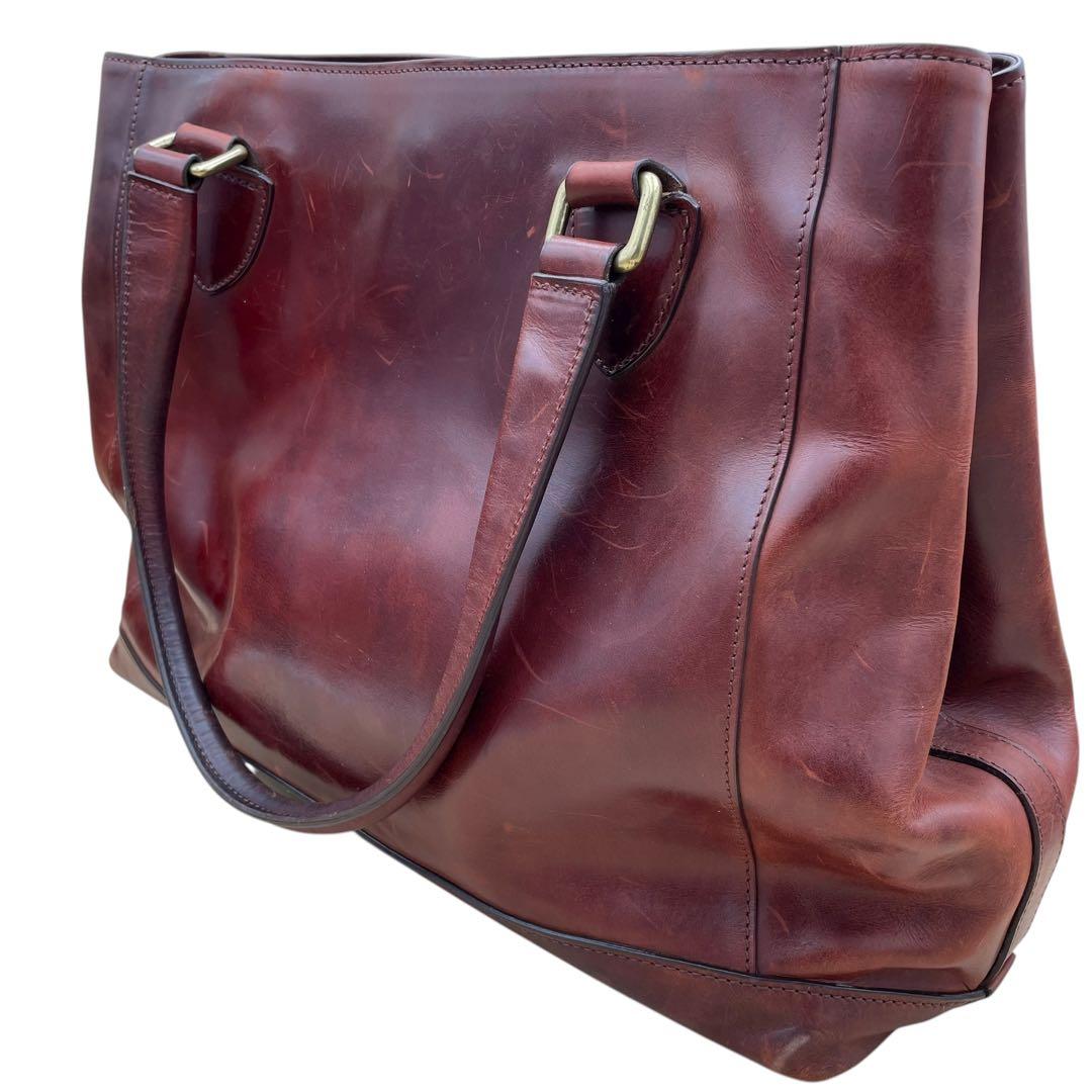 激シブ✨GANZO オープントートバッグ GUD ボルドー ガンゾ ビジネス