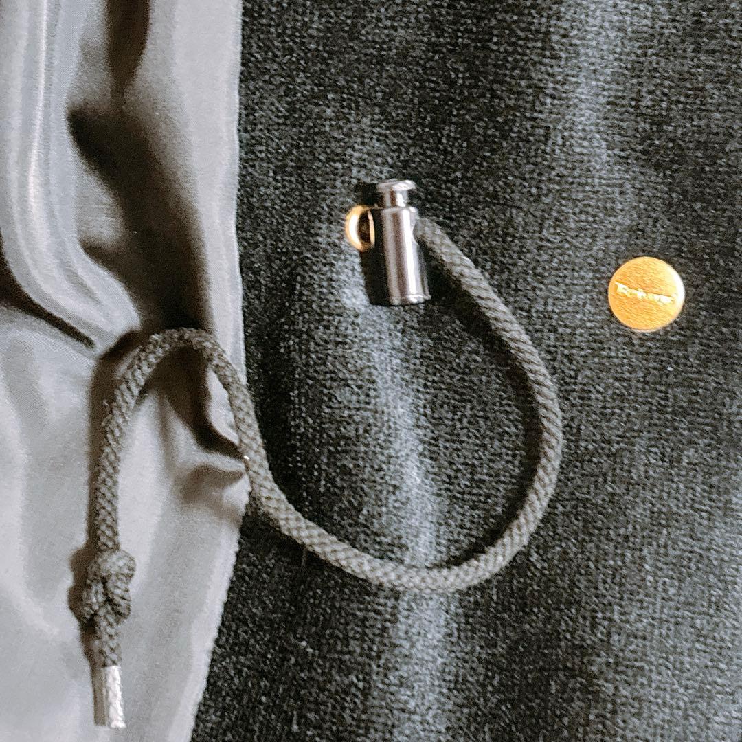 【Burberrys】モッズコート　ノバチェック　アウター　黒　レディースＭ相当