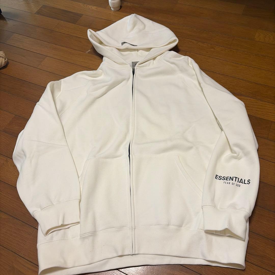 ESSENTIALS ホワイト パーカー XL