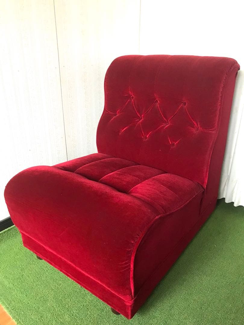 ソファー ベロア 1人掛け アンティーク ヴィンテージ 別注品