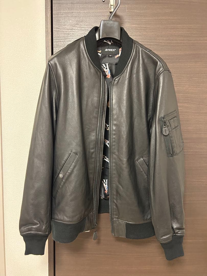 AVIREX⭐︎2XLレザーフライトジャケット MA-1 レザージャケット 羊革