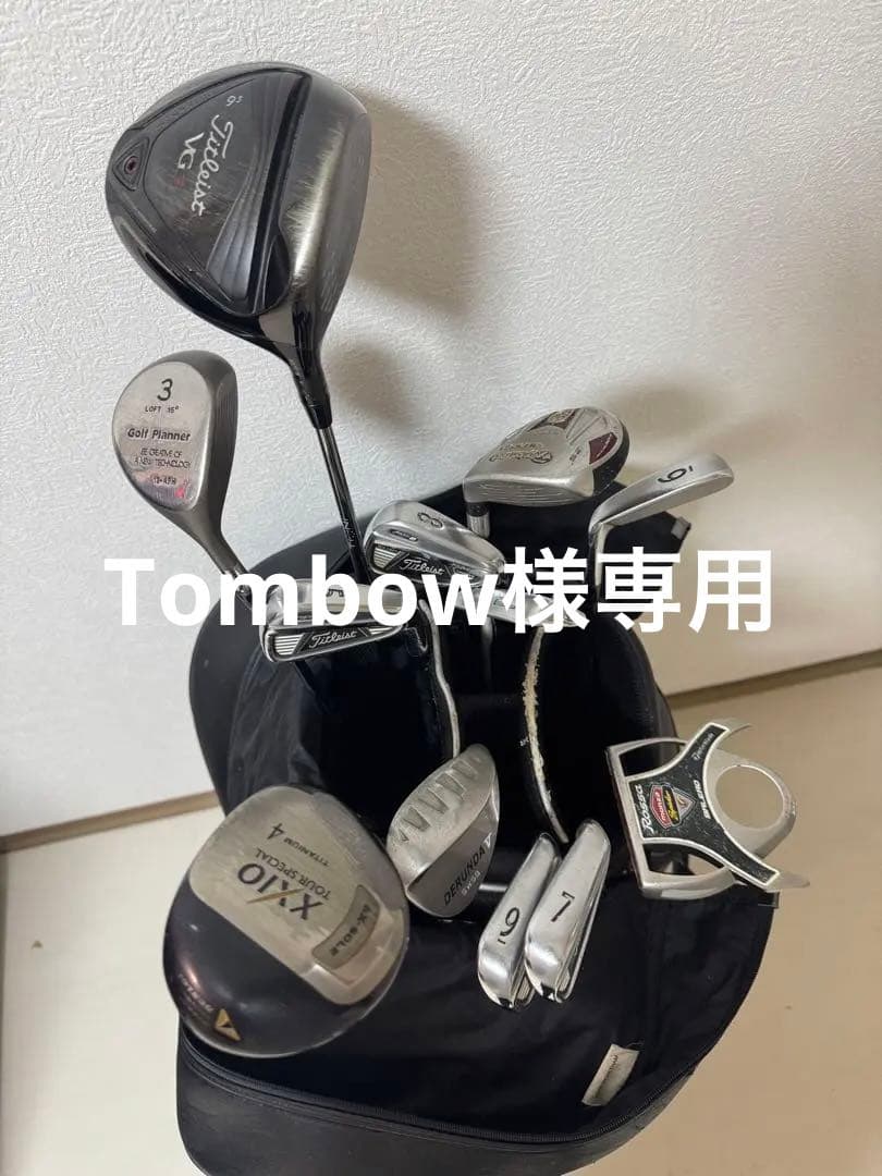Titleist メンズクラブセット 12本 黒キャディバッグ付き