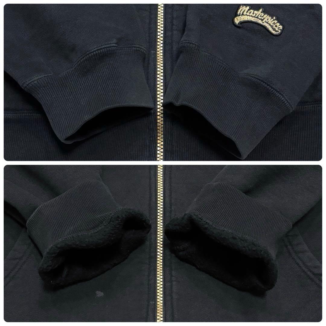 XL 上下 肉厚 黒金 マスターピース ヘクティク スウェット パーカー パンツ