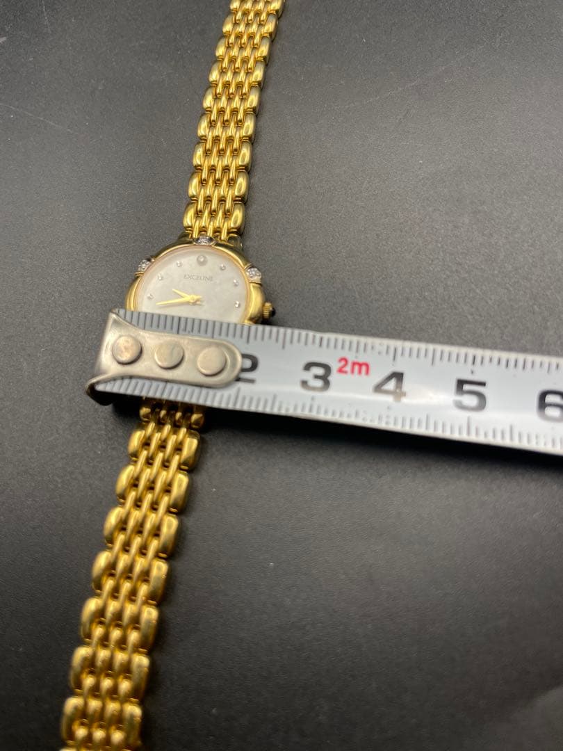 SEIKO エクセリーヌ　ダイヤベゼル　ゴールド 腕時計レディース