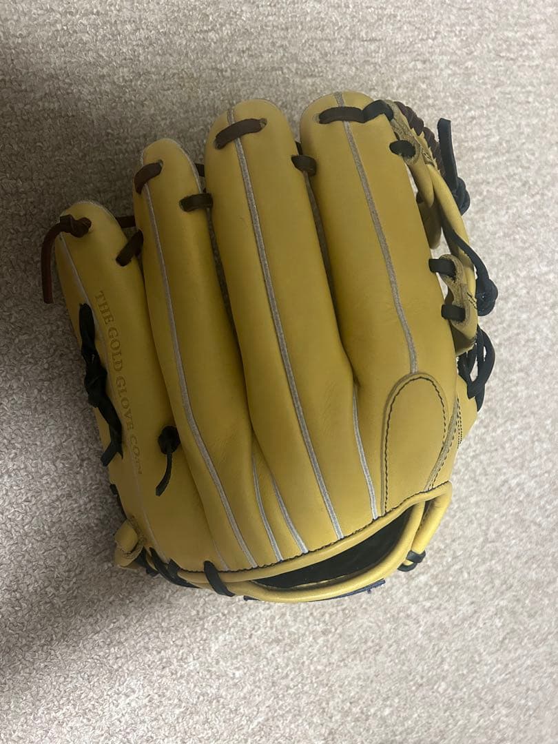 【バラ売不可】軟式グローブ 黒と金 レザー製