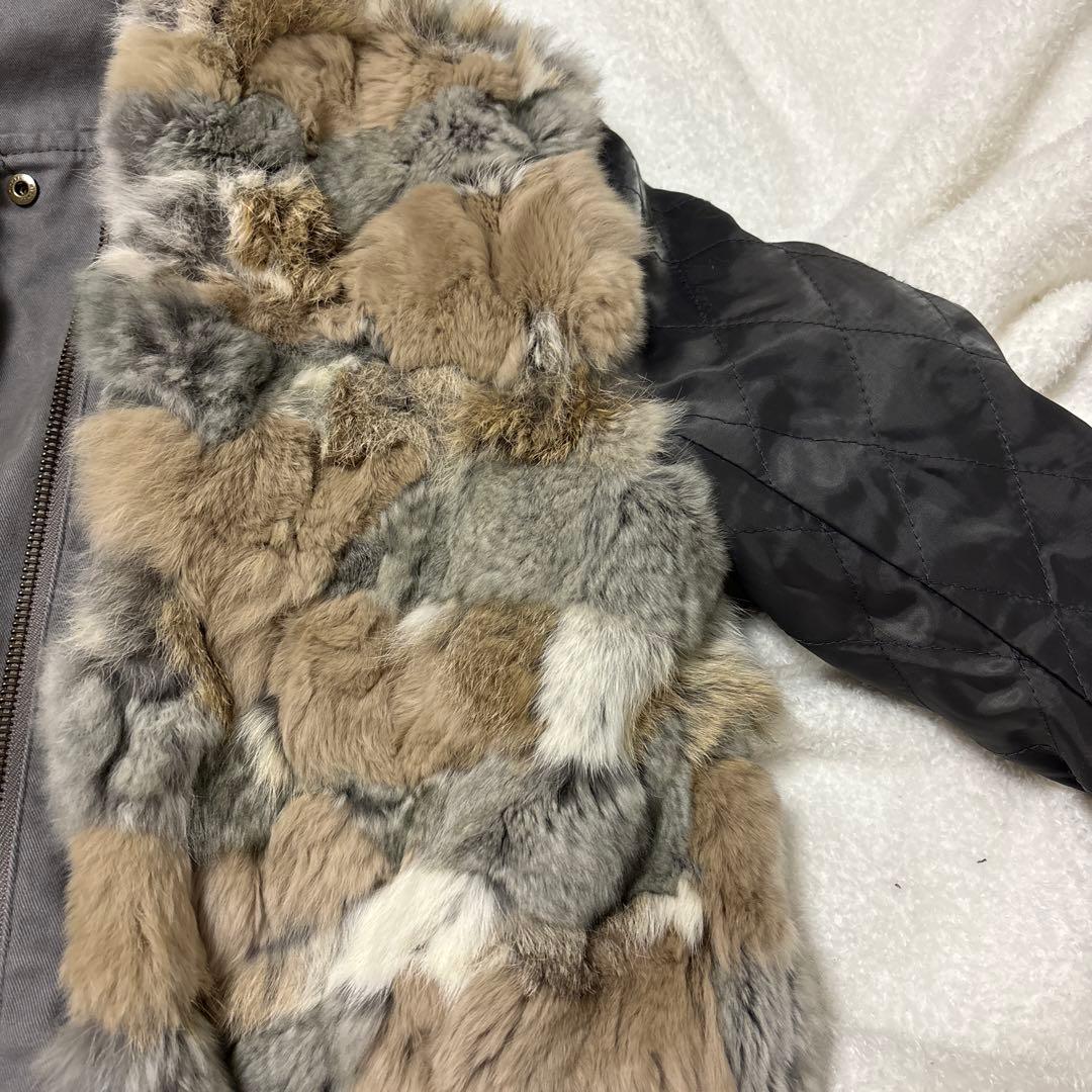 ダイアグラム　グレースコンチネンタル ラビットファーライナー付きモッズコート