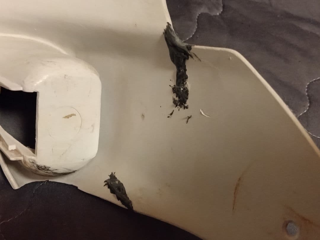 NS-1 AC12 アッパーカウル　傷補修・塗装済　ホンダ純正色　タフタホワイト