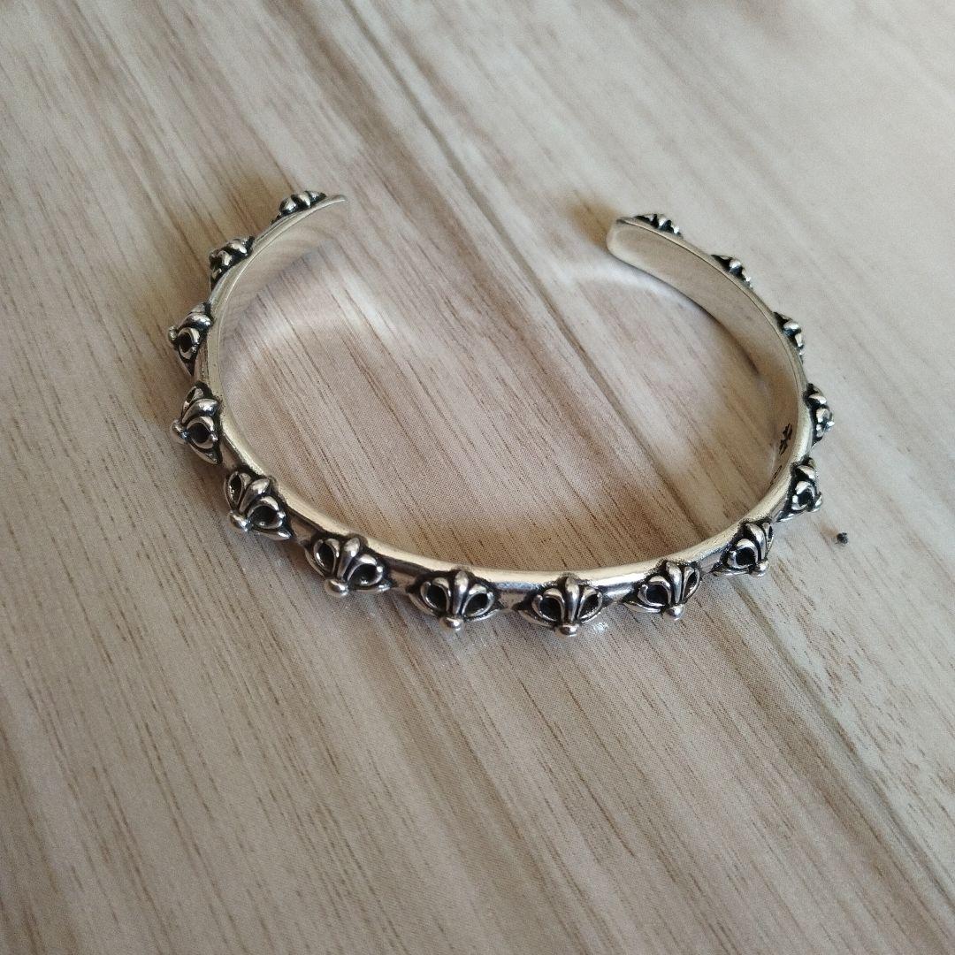 シルバー925素材 フラワーモチーフブレスレット Chrom