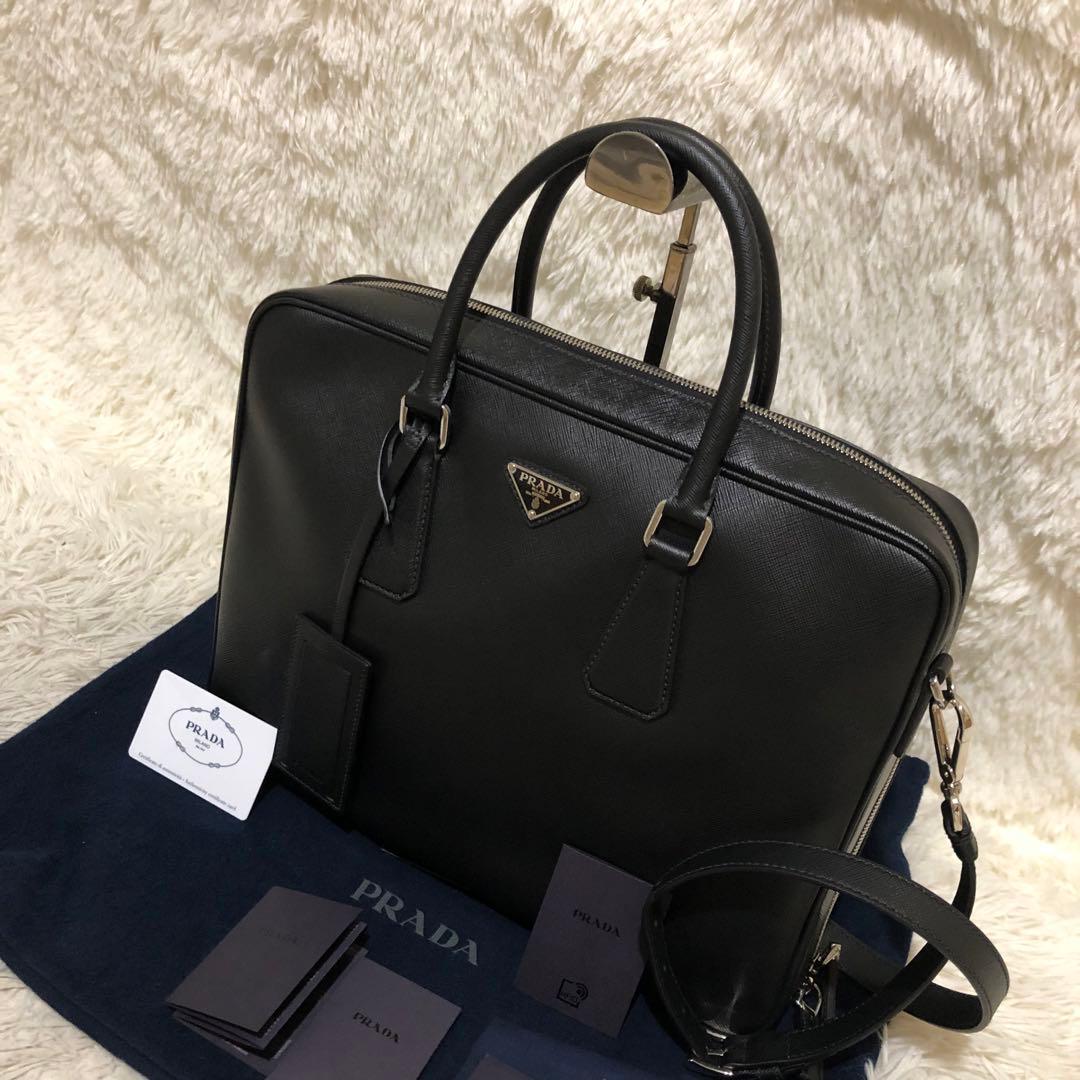 未使用✨プラダ　 2way レザー ショルダーバッグ　 ビジネスバッグ