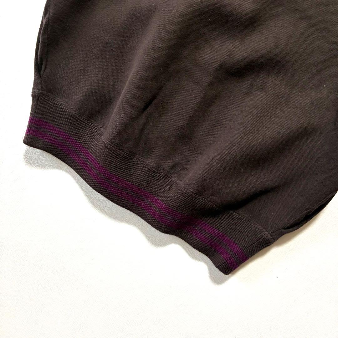 カレンソロジー　ショート丈ニットスタジャン　ダークブラウン　軽アウター