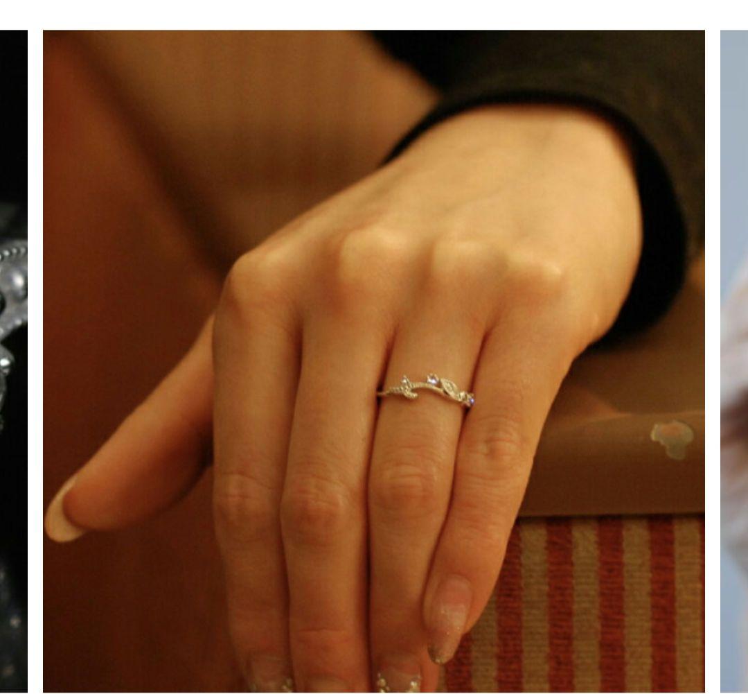 K18YG リング ローズカット ダイヤ　エメラルド　リーフ　ベーネベーネ