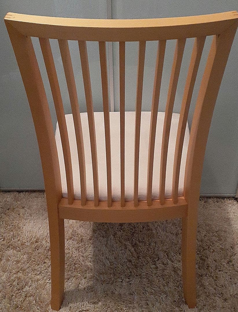 NOCE / 北欧スタイル 木製スラットバック椅子 クッション付き