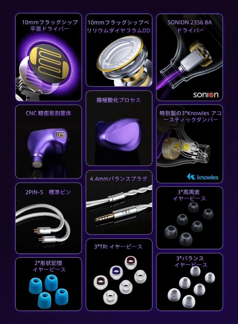 【美品】TRI I3 MK3 トライブリッド 平面駆動×BA×ベリリウム