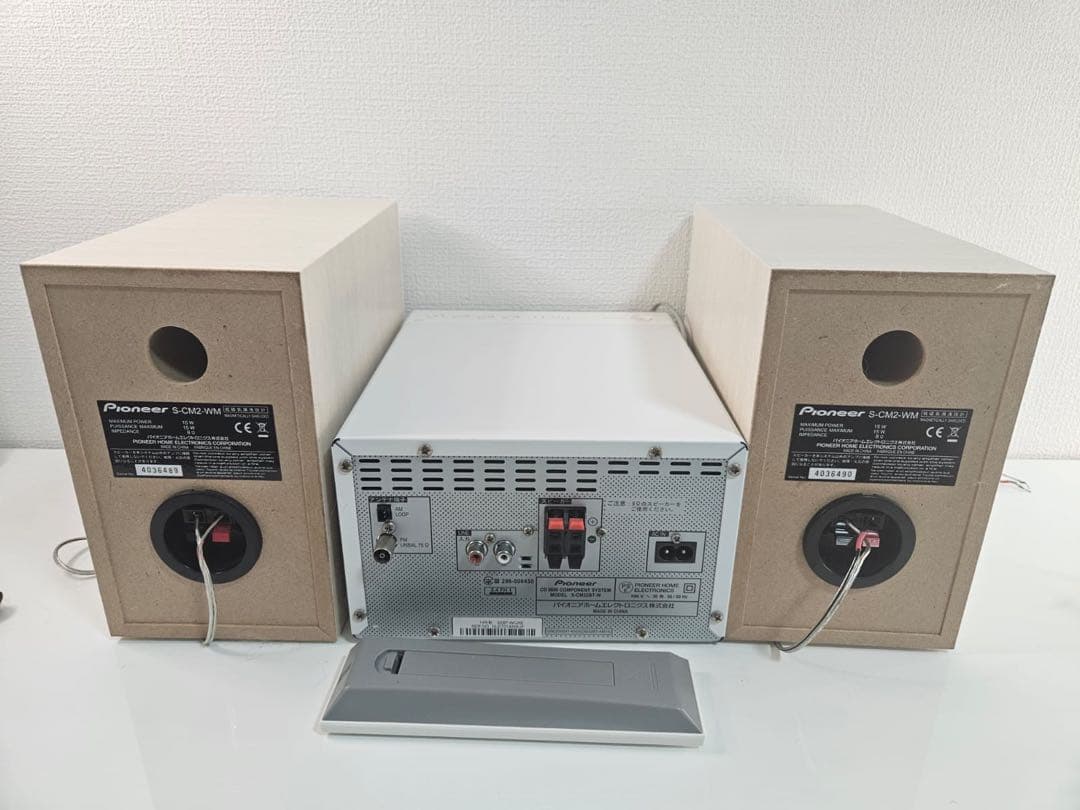 値下げPioneer ミニコンポ ホワイト リモコン付きBluetooth 対応