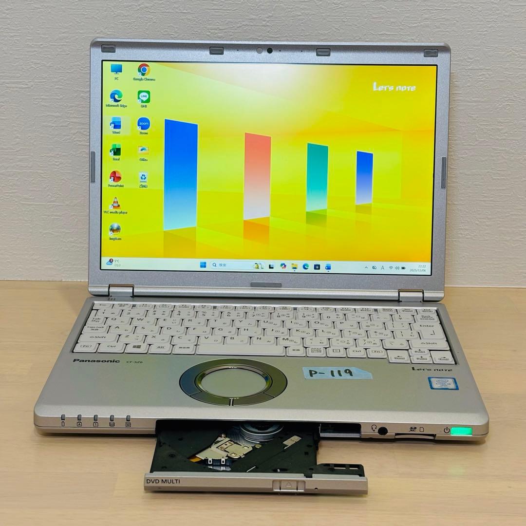 レッツノート PC Windows11 SSD DVD オフィス付き P-119