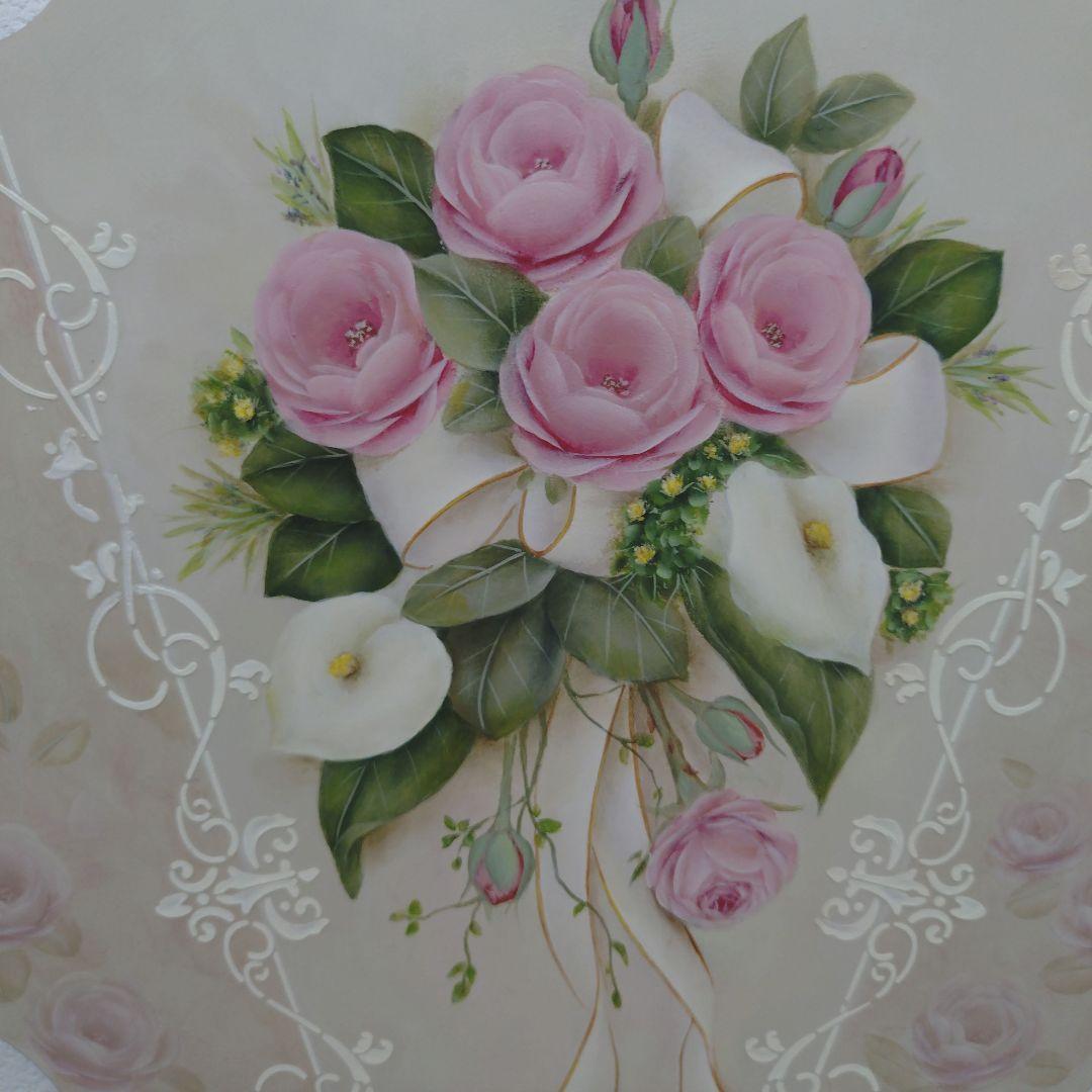 スカラップボード　両面描き　トールペイント作品