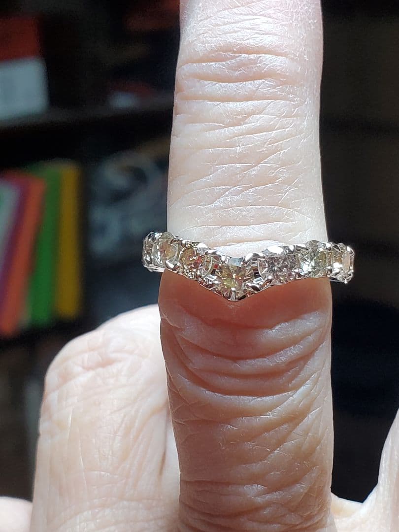 こ*読様 V字型K18WGエタニティリング2.0ct