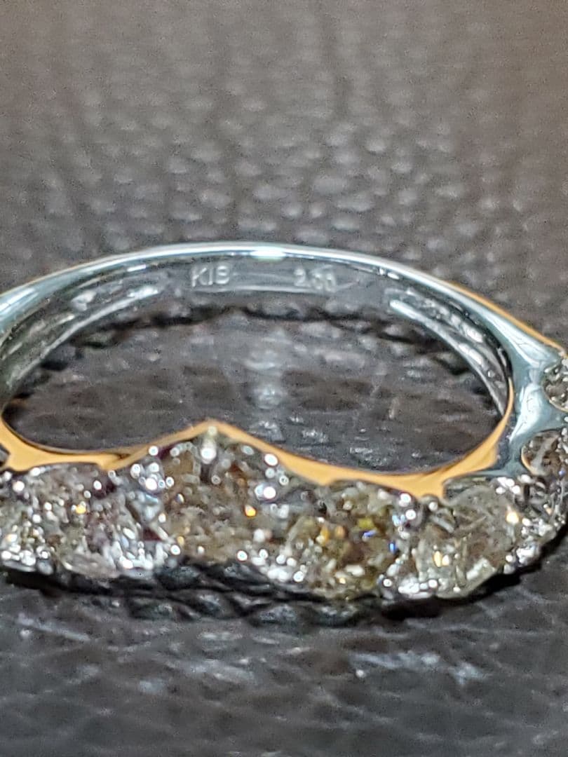 こ*読様 V字型K18WGエタニティリング2.0ct