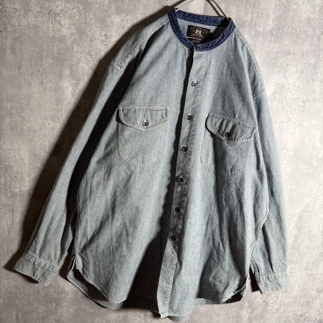 ⭐️希少⭐️RRL ダブルアールエル シャツジャケット 90s バンドカラー L