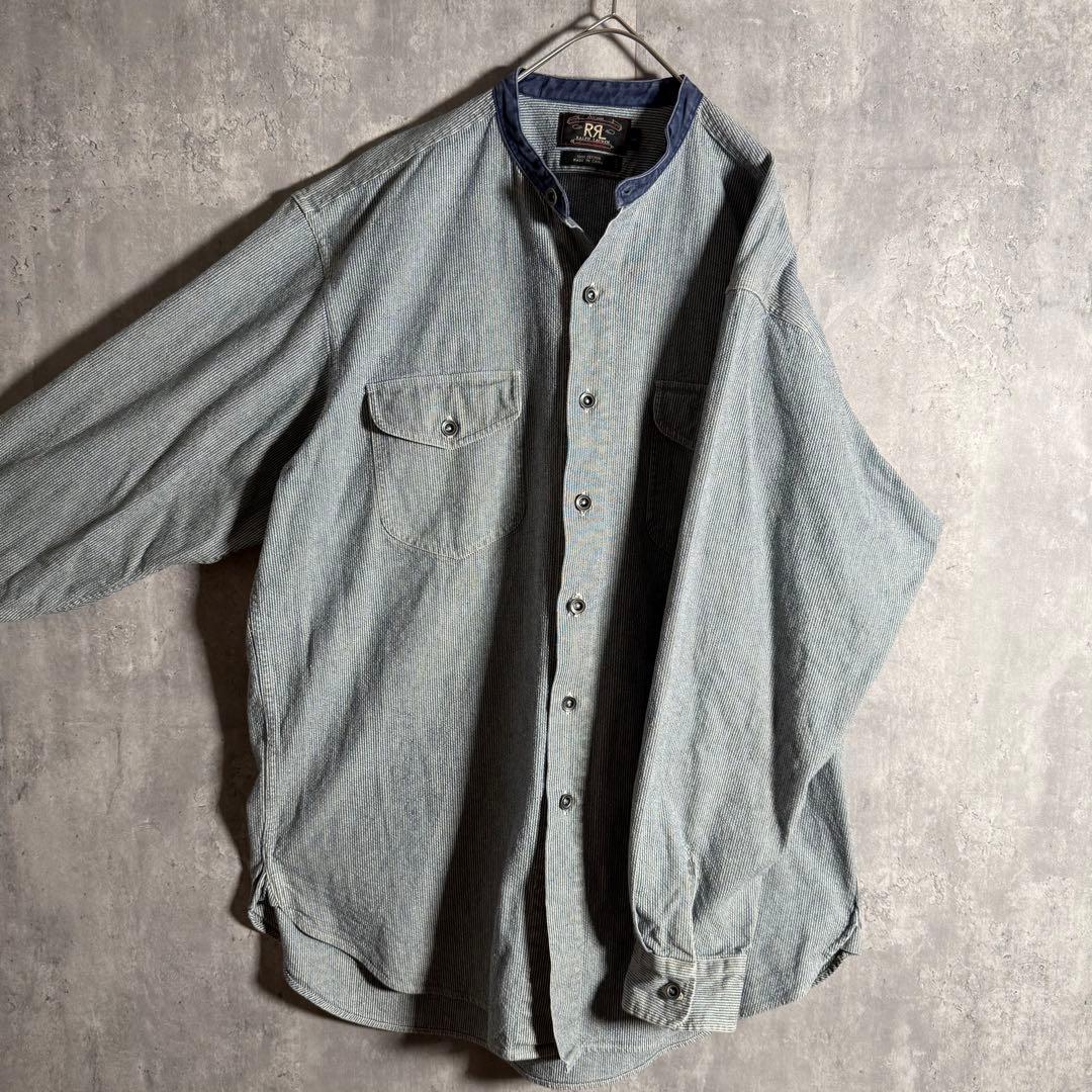 ⭐️希少⭐️RRL ダブルアールエル シャツジャケット 90s バンドカラー L