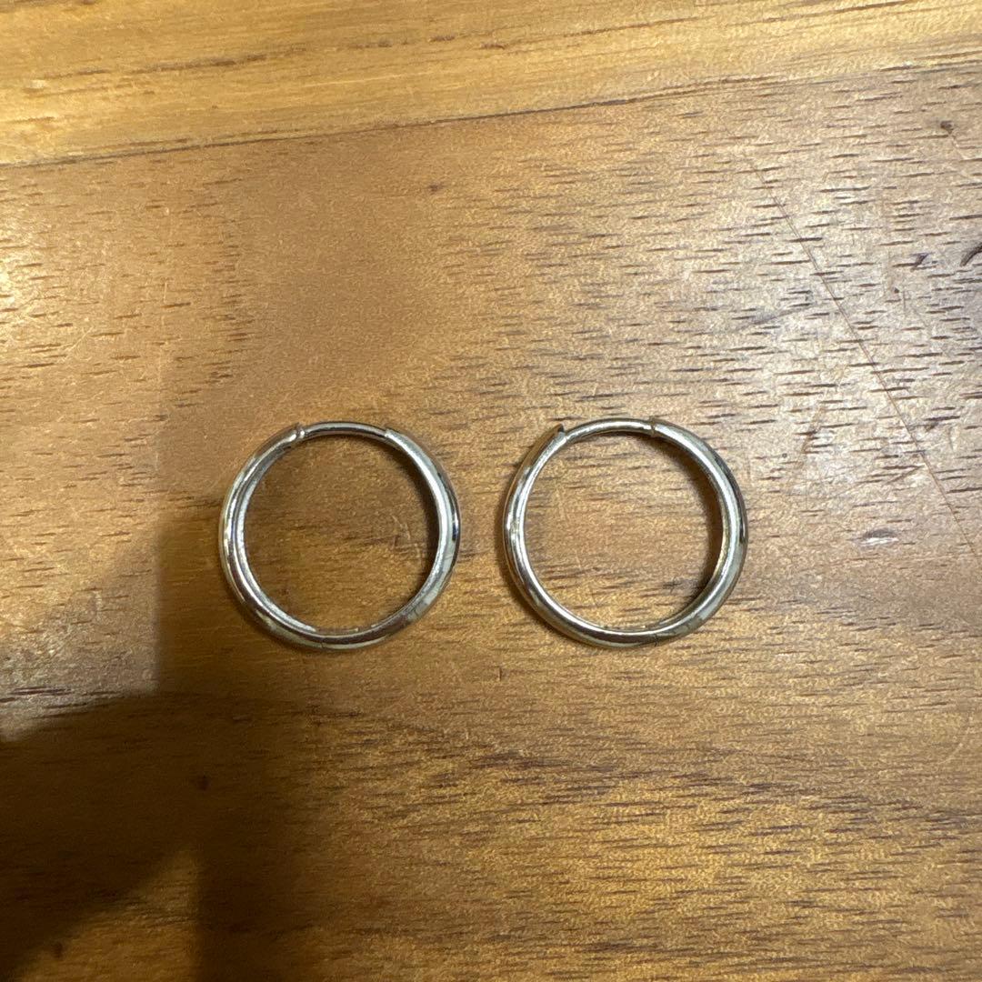 avalanche 1OK ホワイトゴールド ピアス 17mm