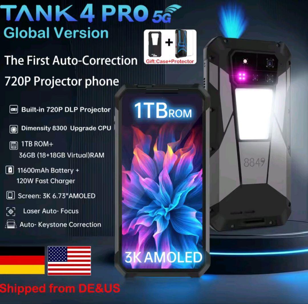 TANK 4 PRO 5G 1TB AMOLEDプロジェクター搭載