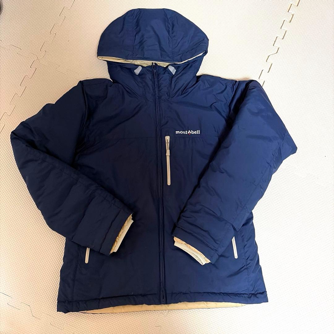 モンベル　コロラドパーカ　ダウンジャケット　M　ベージュ　ネイビー　紺