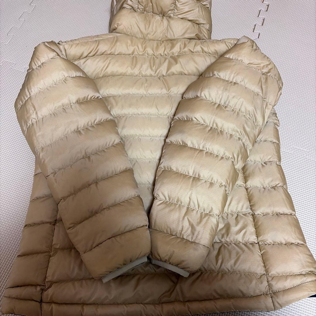 モンベル　コロラドパーカ　ダウンジャケット　M　ベージュ　ネイビー　紺