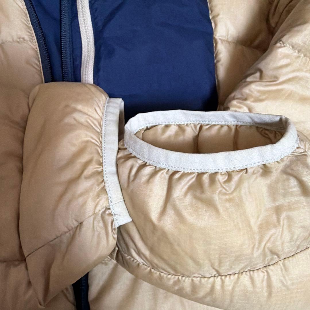 モンベル　コロラドパーカ　ダウンジャケット　M　ベージュ　ネイビー　紺