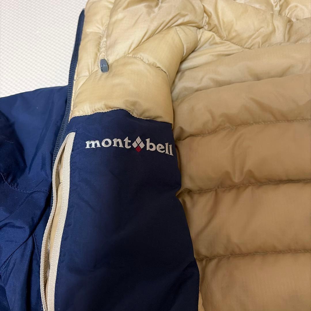 モンベル　コロラドパーカ　ダウンジャケット　M　ベージュ　ネイビー　紺