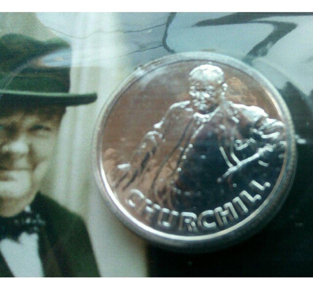 英国 イギリス ￡20銀貨999ag 15.71g 27mmチャーチル デザイン