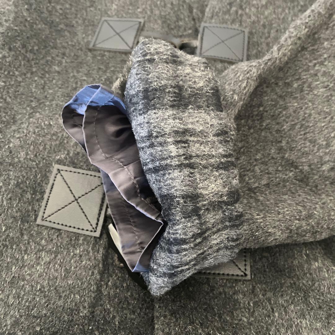 ほぼ未使用♡ 23区　ダッフルコート　裏チェック柄　グレー両サイドポケット付き♡