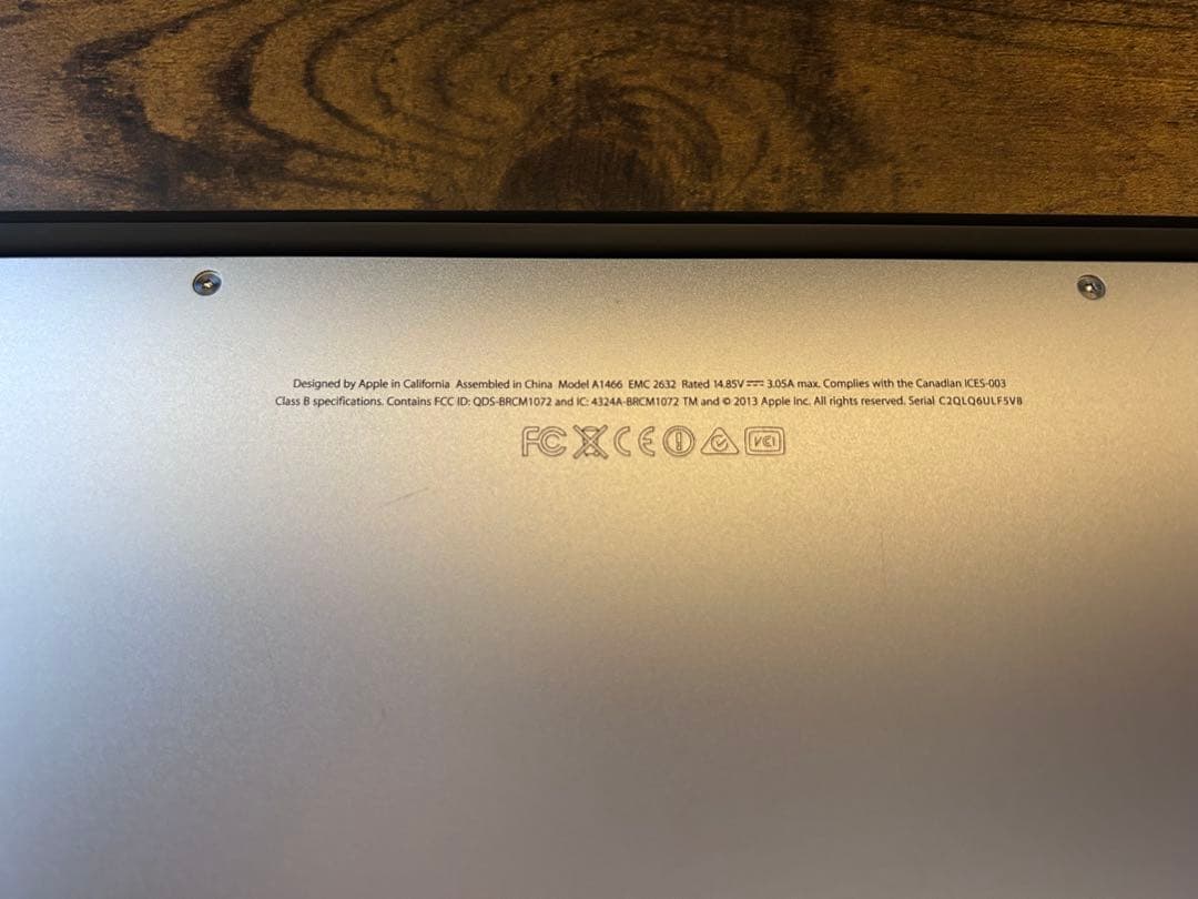 MacBook本体 MacBookAir 13-inch, Mid 2013 Core i5