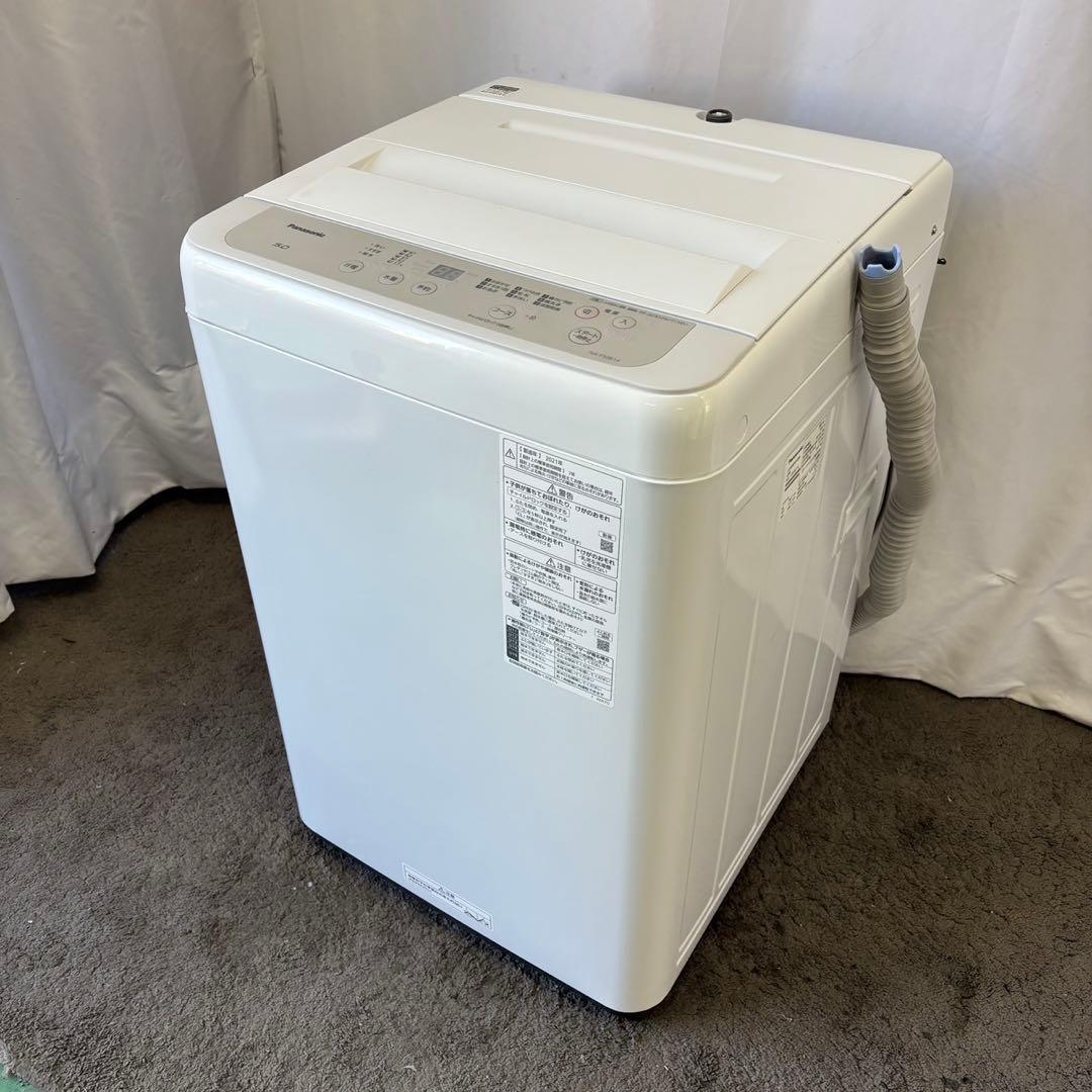 424⭕️洗濯機　パナソニック　綺麗　5キロ　一人暮らし　単身　小型　設置無料