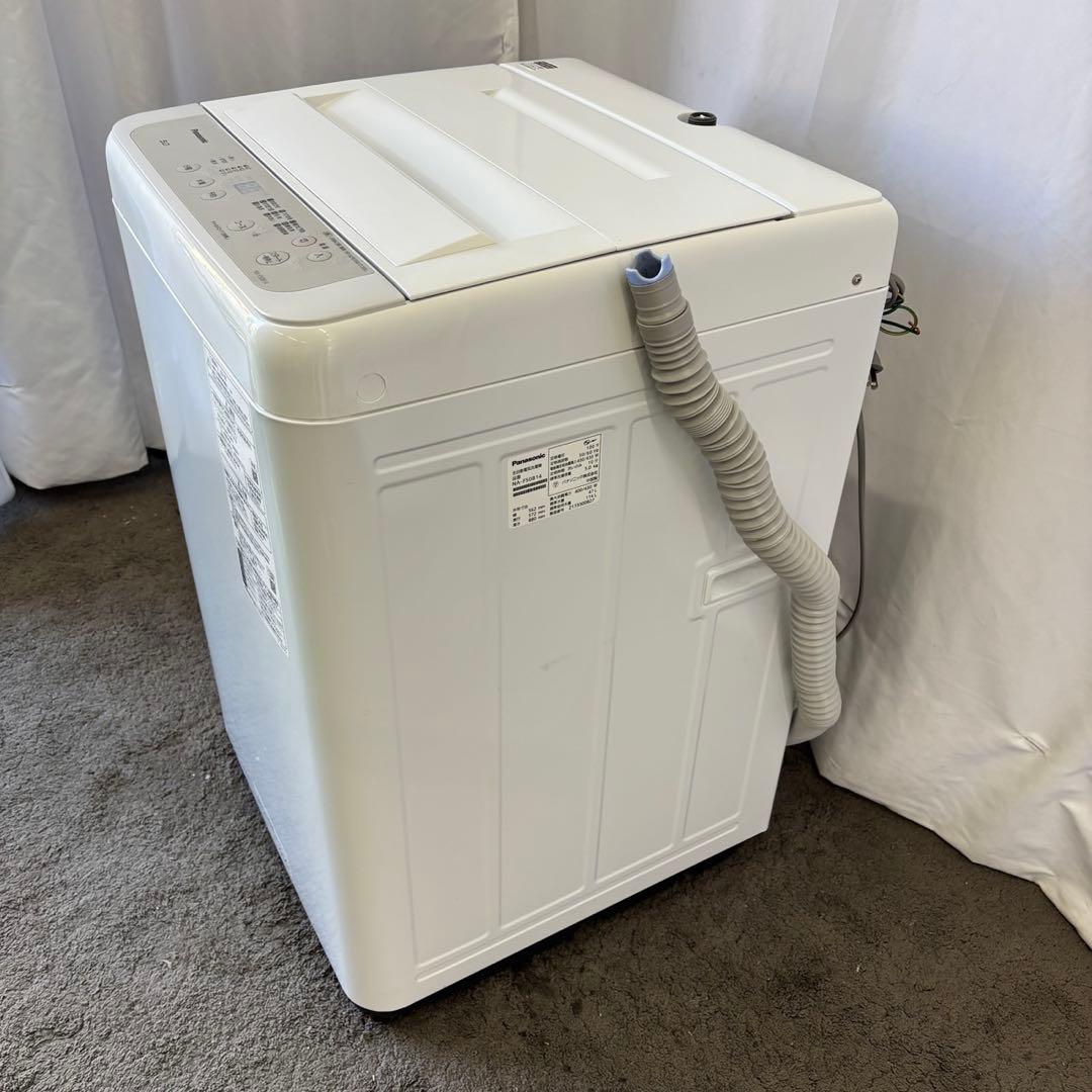 424⭕️洗濯機　パナソニック　綺麗　5キロ　一人暮らし　単身　小型　設置無料