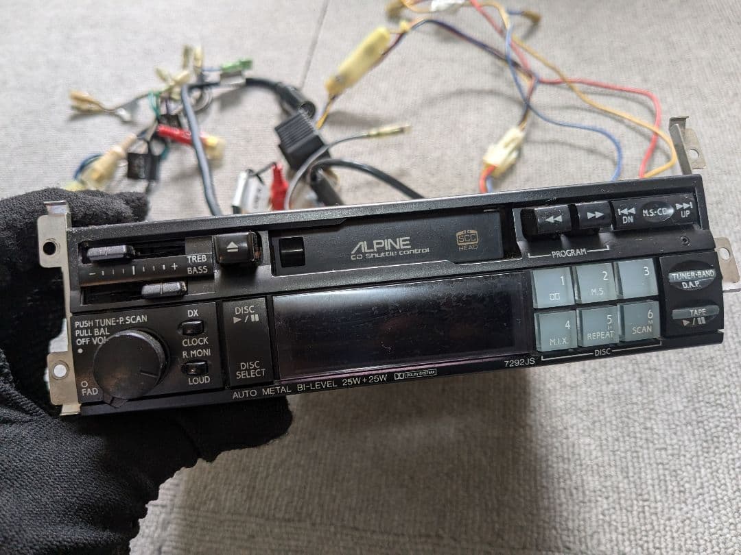 ジャンク品 ALPINE 7292JS カセットデッキ パワーアンプ 3503