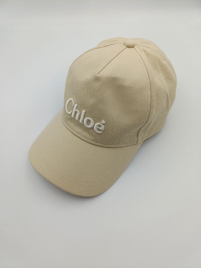 美品　Chloé kids クロエ ベージュ ベースボールキャップ　 58