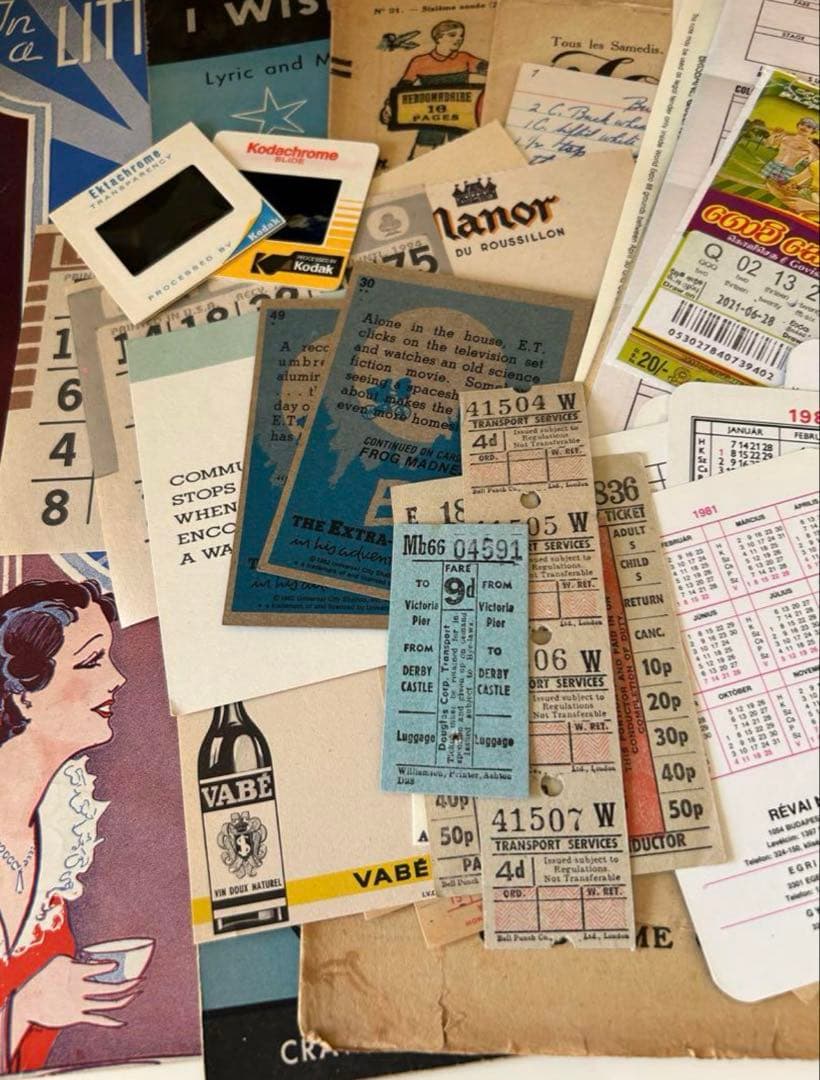 本日限定！★ 紙モノ詰め込みBOX ★ 60サイズ　海外 紙もの ヴィンテージ