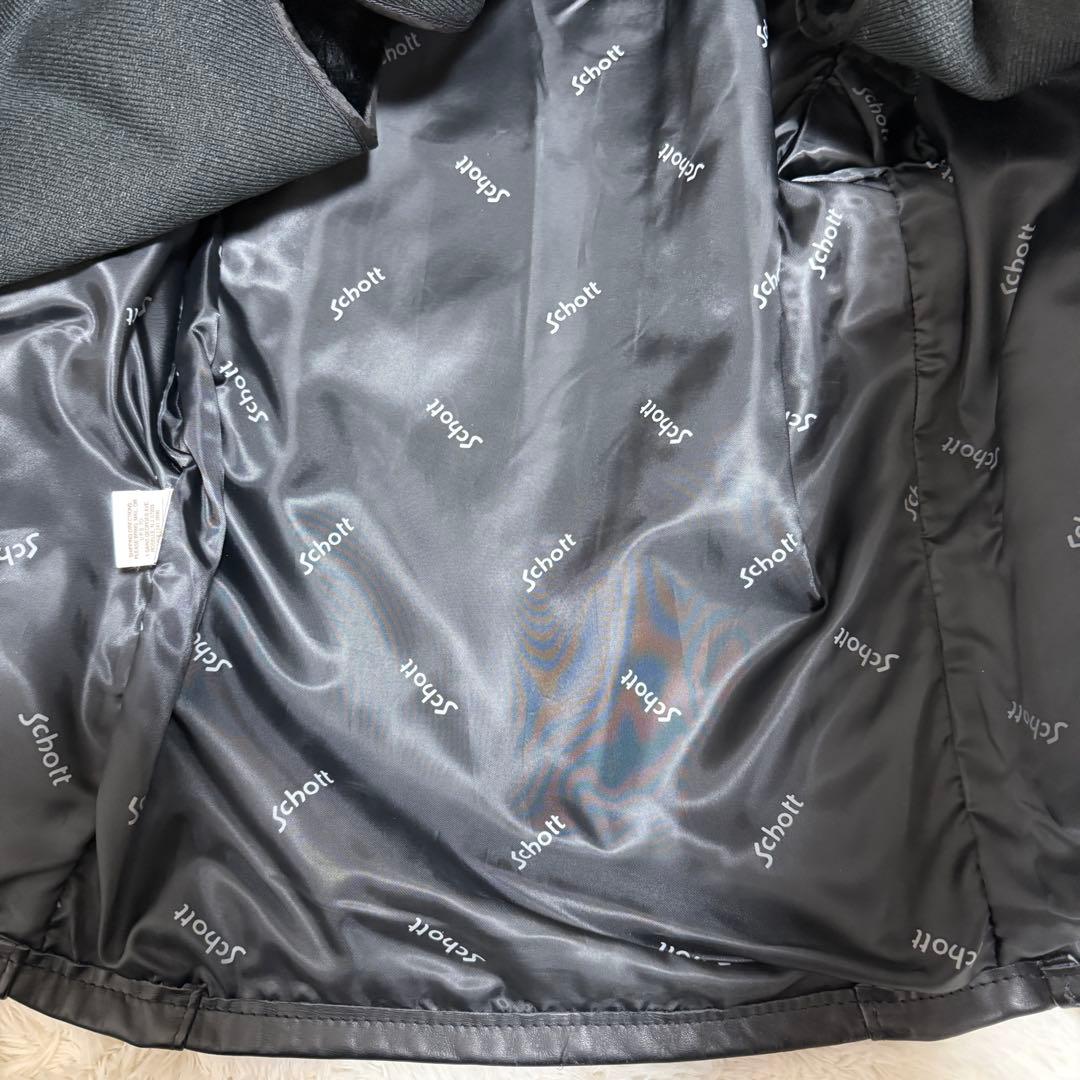 schott USA製　2way ファーインナー付き　レザージャケット　34