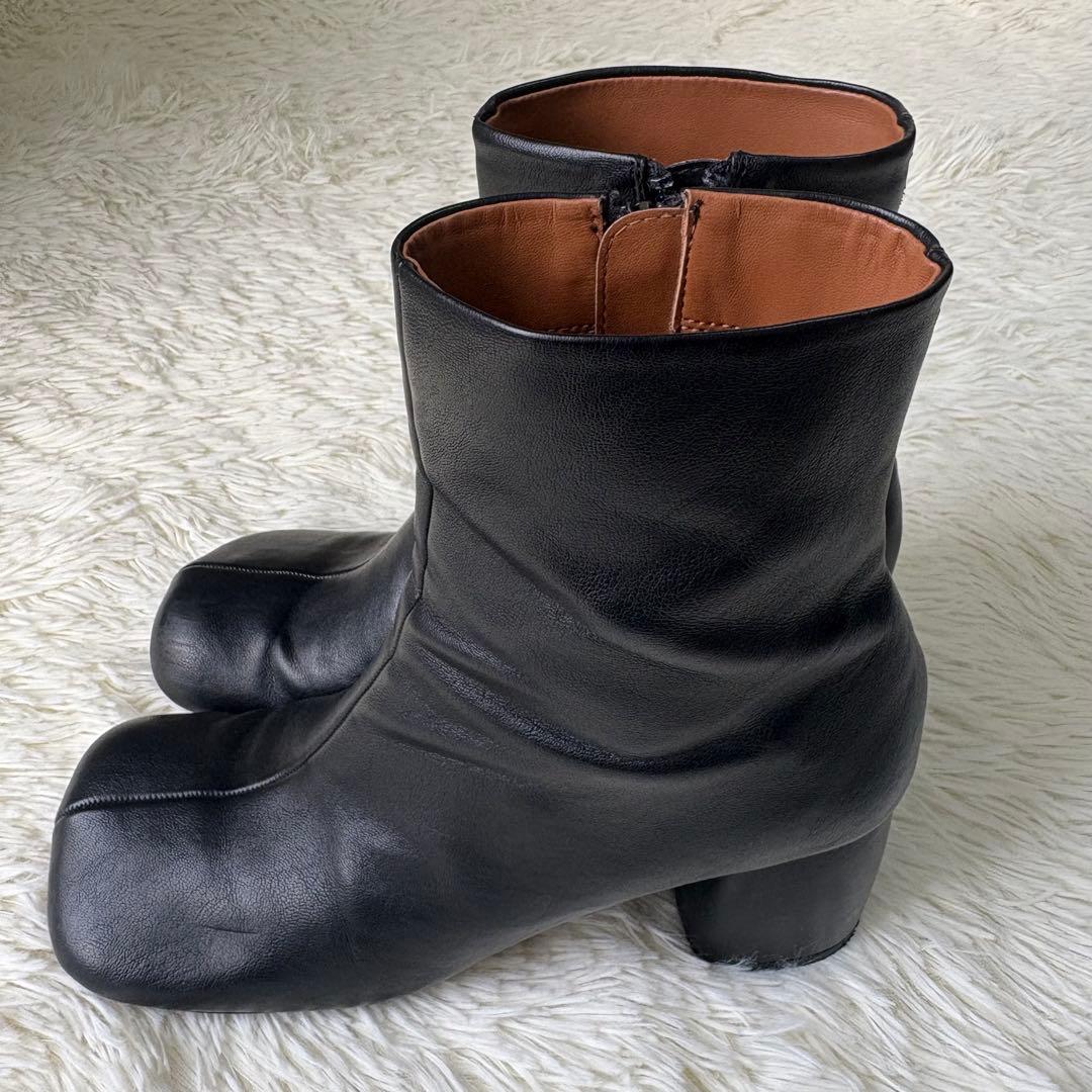 todayful Square Short Boots 38 ブーツ 黒　レザー