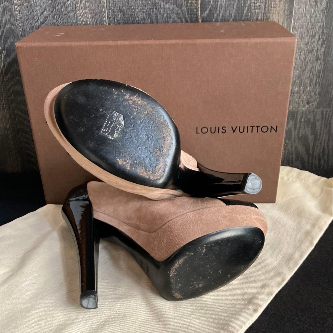 いちご LOUIS VUITTON 新品同様 パンプス 厚底 バイカラー