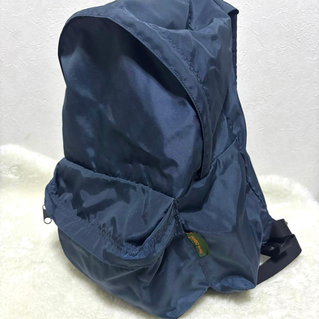 希少　エルベシャプリエ　978N デイパック　リュック　ナイロン　ネイビー