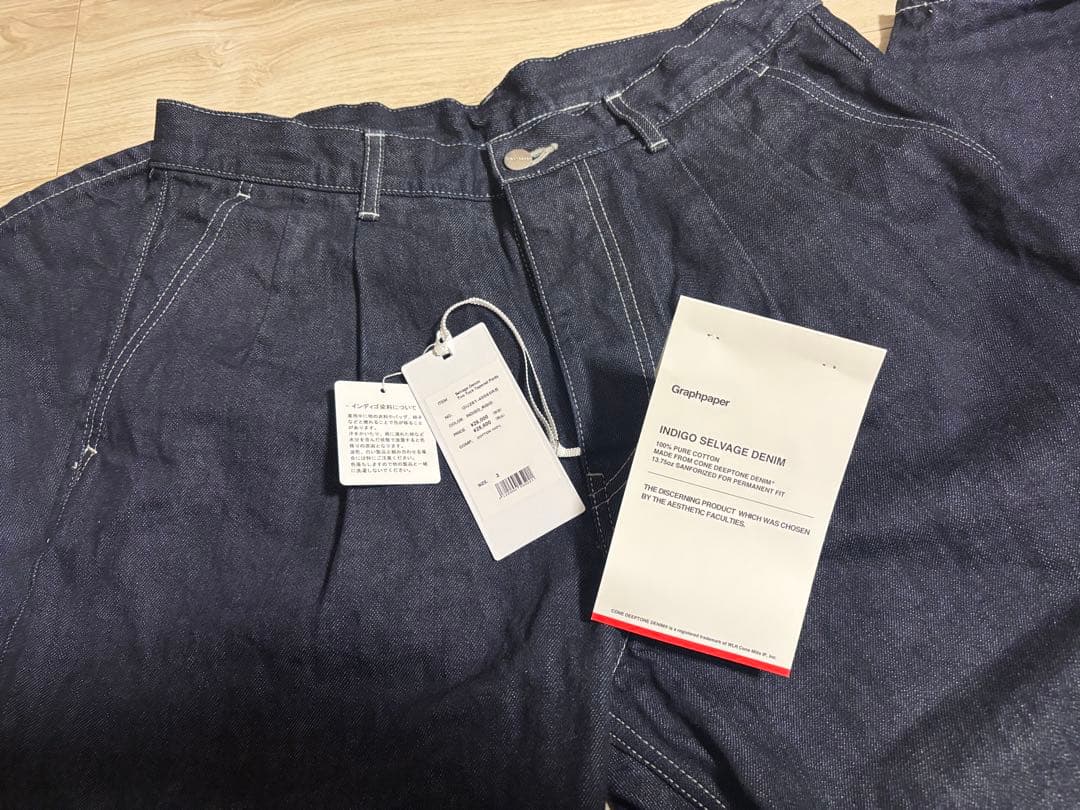 パンツ Graphpaper Selvage Denim Two Tuck