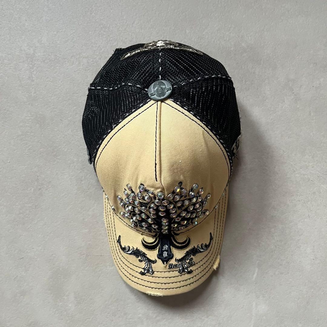 00s archive 希少 グランジ y2k スタッズ クロス ラインストーン