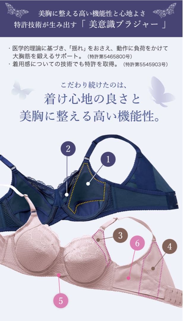 シャルレ＊美意識ブラジャー＊D70＊ネイビー、ピンク定価10560円