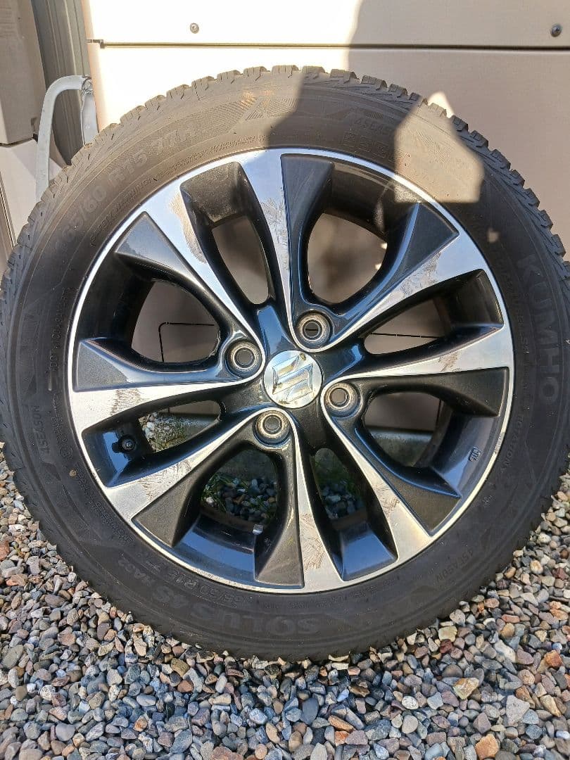 オールシーズ クムホソウルス4S165/60R15 スズキ純正ホイールセット