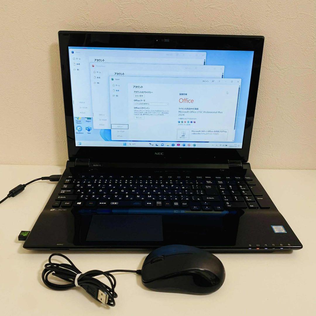 Y59 NECノートパソコン WEBカメラSSDサクサク動く Windows11