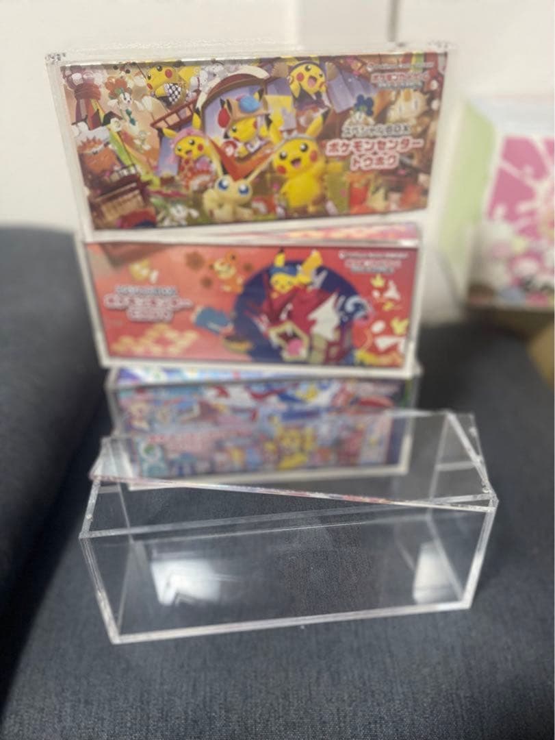 ポケモンカードBOX用 アクリル保護ケース トウホク ヒロシマ フクオカ X3