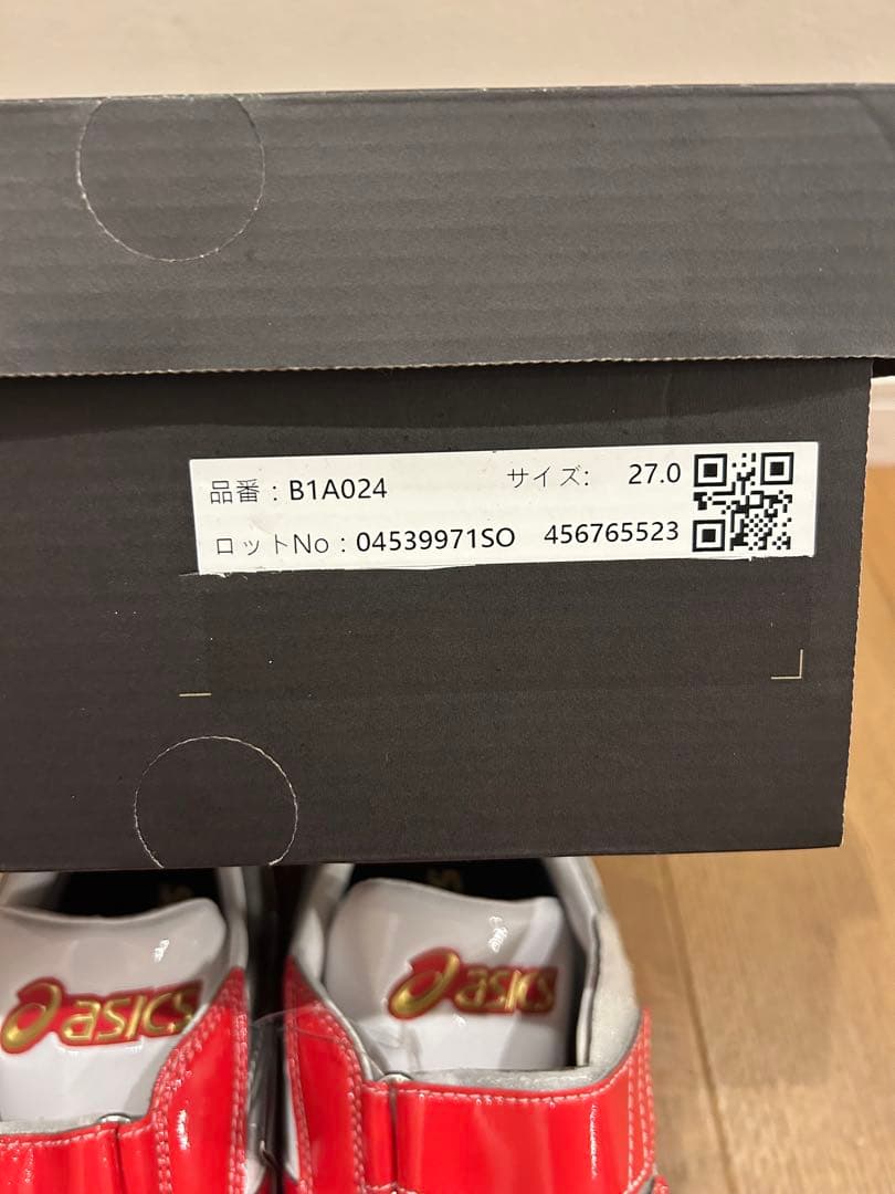 野球スパイク　27cm asics GOLDSTAGE スパイク 赤/白